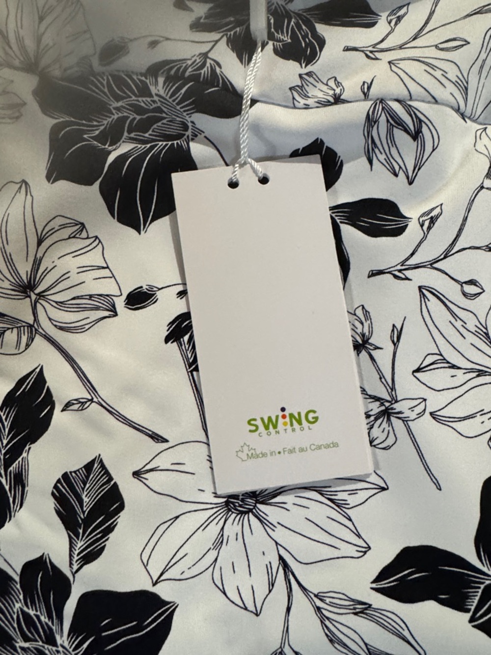 SWING Women's Black & White Floral Skort - Picture 2 of 4